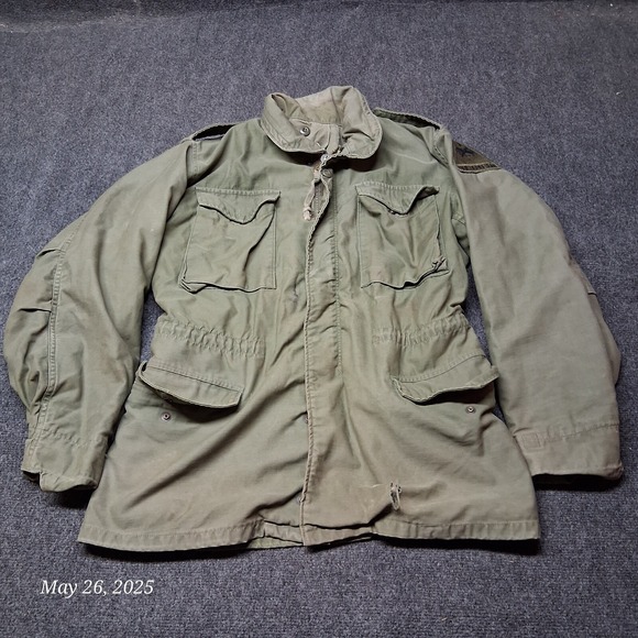 VTG M65 US Army Jacket Small Regular Old Ironside Patch Og-107 - Picture 1 of 9